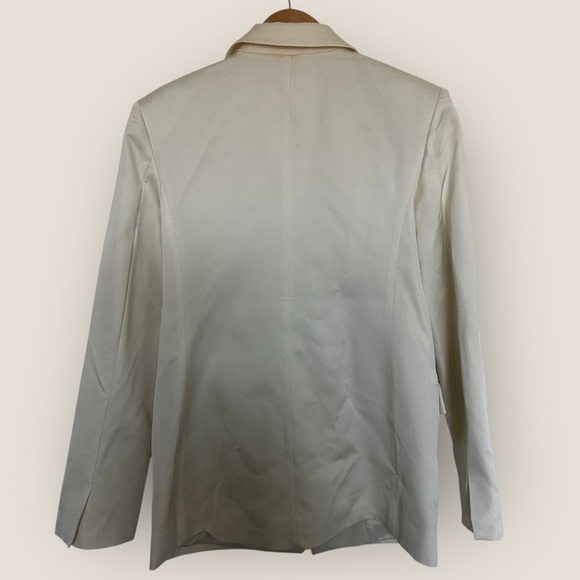 NWT & Other Stories | Relaxed Cut-Away Tailored Blazer | White | US 6 - Picture 2 of 11